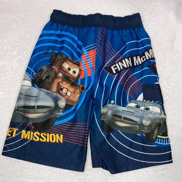 NWT Disney Pixar cars tow mater fin mcmissle swim trunks medium 8 - Picture 4 of 12